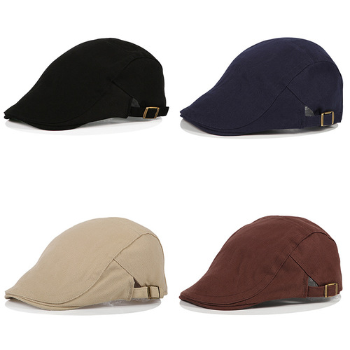 Beanie Men Summer Korean Style Duckbill Cap Women Outdoor Simple Versatile Casual Forward Cap Japanese Retro Artist Hat