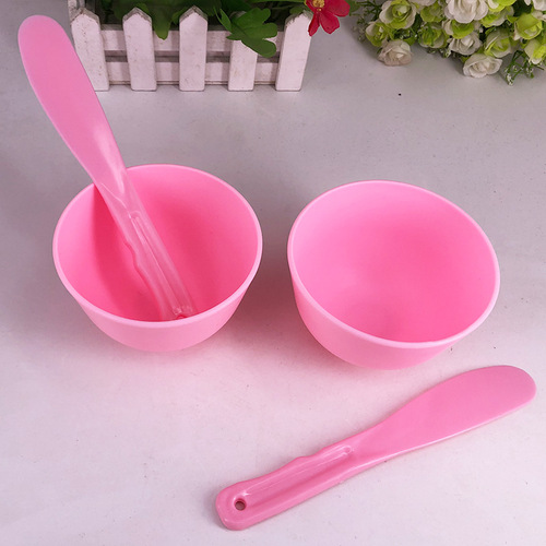 Beauty Silicone Mask Bowl Set Mask Adjusting Bowl Soft Mask Stick 2-piece Set DIY Homemade Tools Beauty Salon Supplies