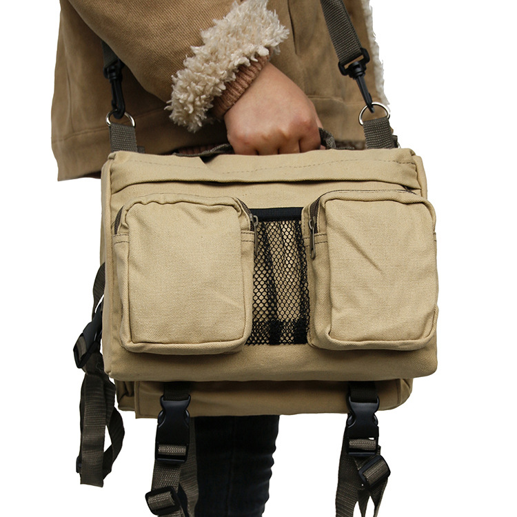 户外宠物用品大容量帆布狗包大型狗狗外出自背包狗驮包一件代发