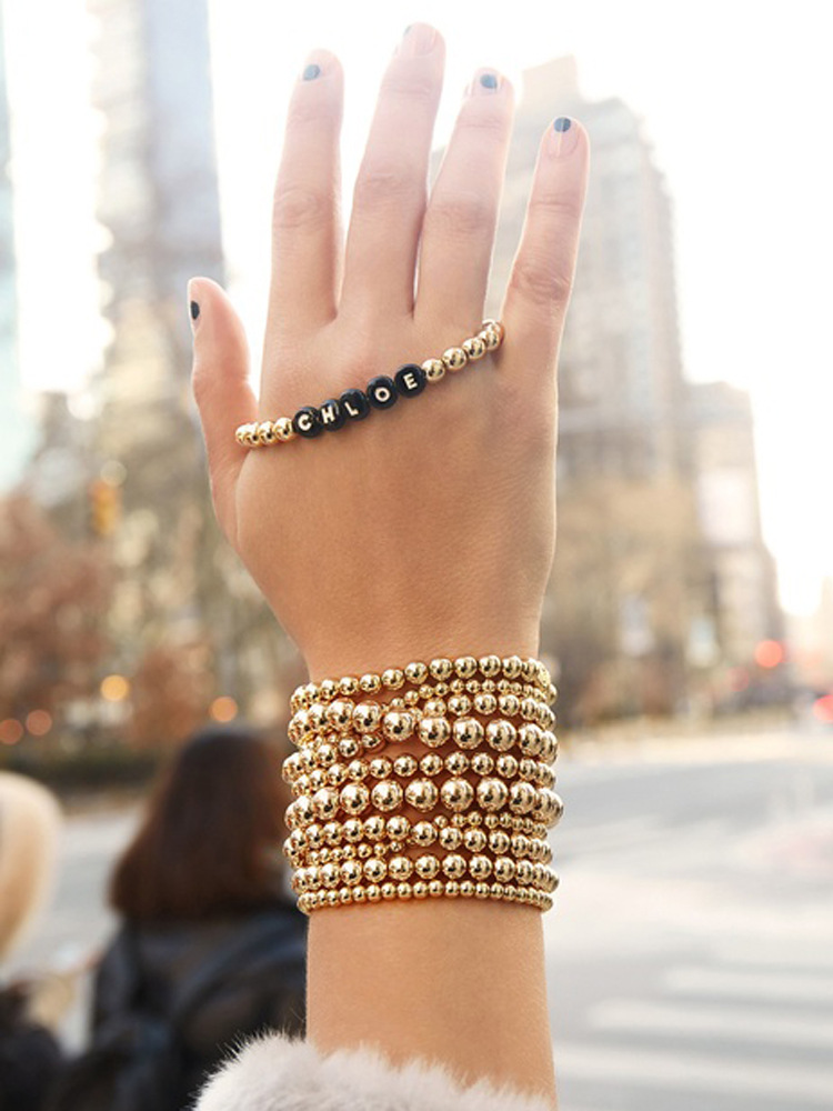 Qingdao Europäischer Und Amerikanischer Schmuck Ccb Perlen Elastische Linie Verstellbar 6 Sätze Damen Armbänder Neu display picture 4
