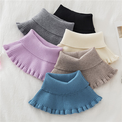Fake collar Detachable Blouse Dickey Collar False Collar Sun proof elastic collar false collar cervical scar cover for women high neck knitted neck cover
