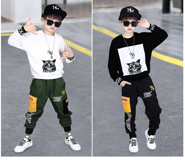 Pantaloni da lavoro alla moda di marca per ragazzi Zhongda per bambini allentati casual edizione coreana 2023 Primavera e_voghion.com