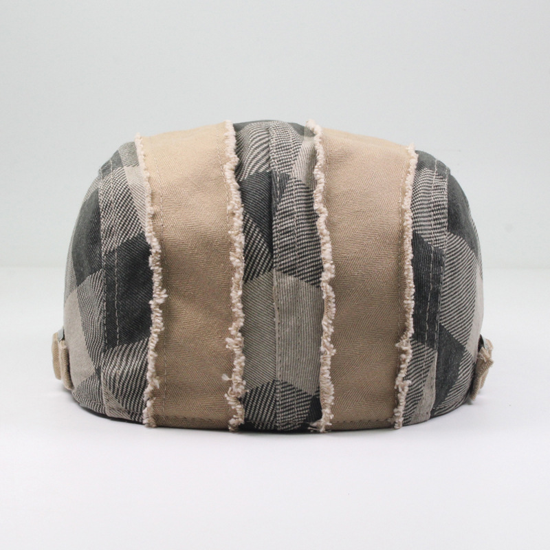 Herren-Mütze aus reiner Baumwolle, Schattierung, vielseitig, Sonnenschutz, Baskenmütze, lässiger Entenschnabelhut, Malerhut, Vorwärtshut_voghion.com