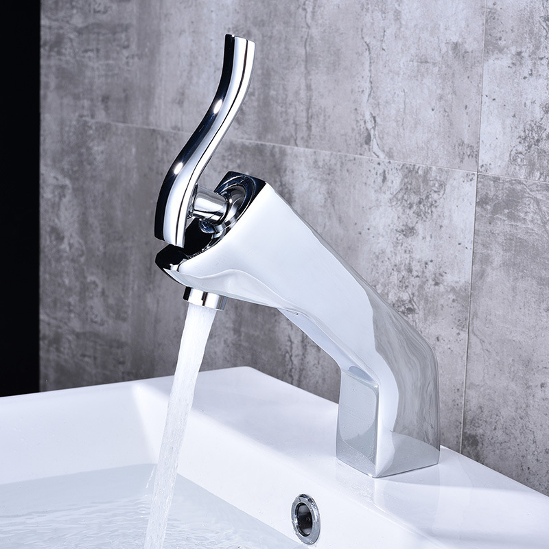 Factory direct sales of European-style matte colored washbasins, hot and cold mixed faucets, thickened all-copper main body bathroom cabinet faucets undefined