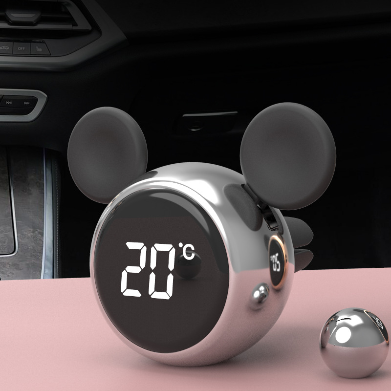 Car Aromatherapy Car Smart Perfume Touch Screen Temperature Display Creative High-end Air Outlet Cartoon Decoration Supplies