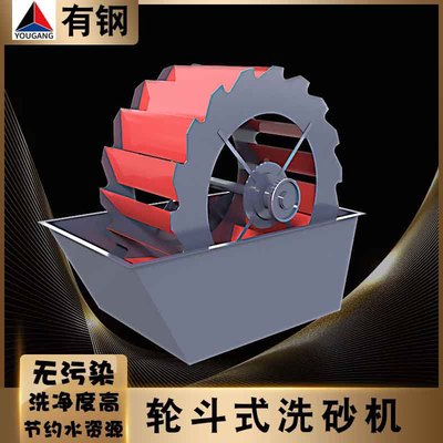 輪鬥式機制砂篩洗設備  雙槽洗砂機砂子流失少