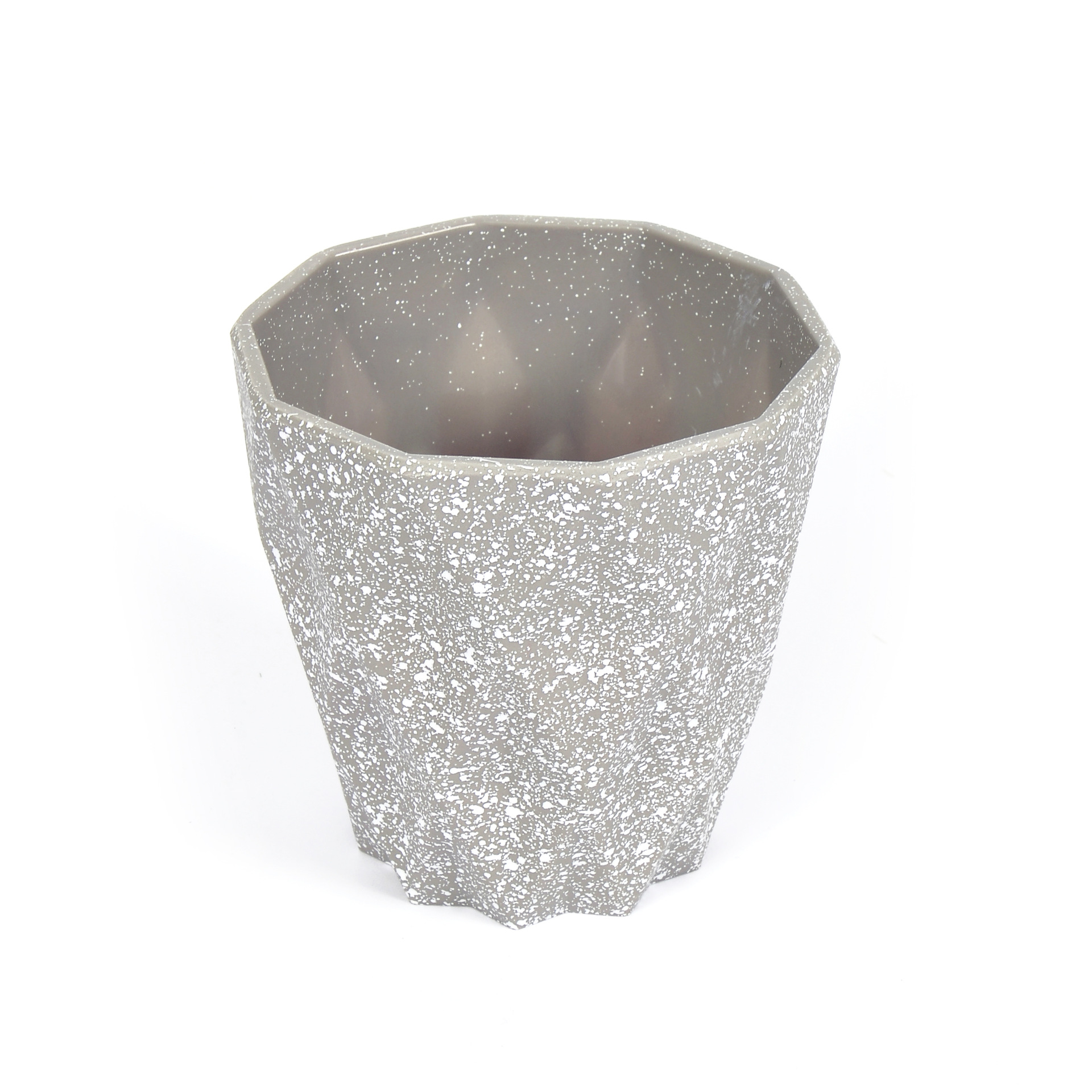 Nordic creative cement flowerpots, cylindrical and rhombic irregular succulent plants, office desktop potted plants with trays detail image 3