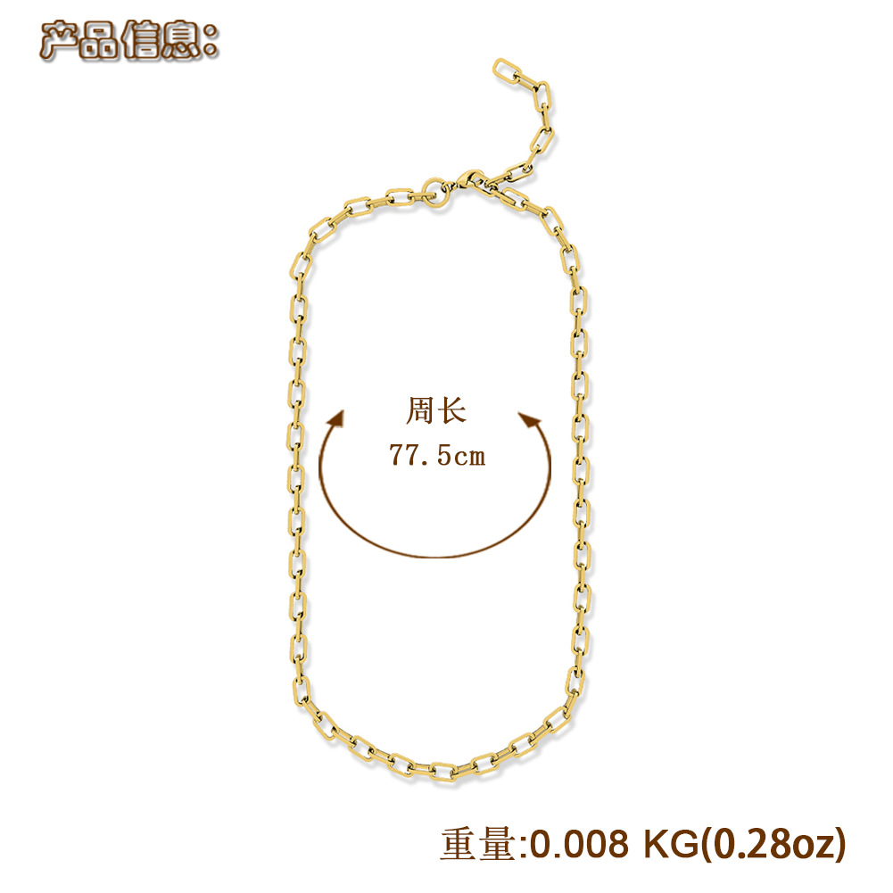 New Simple U-shaped Bamboo Lock Necklace For Women Wholesale display picture 1