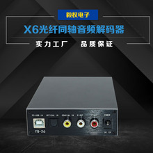 X6数字功放 带同轴USB/光纤 耳放数字音频解码器