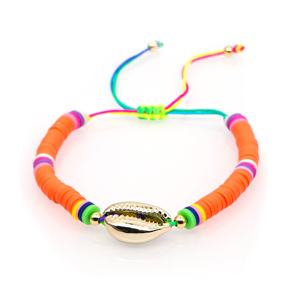 Simple Bohemian Beach Style Natural Shell Woven Friendship Rope Bracelet For Women Wholesale display picture 10