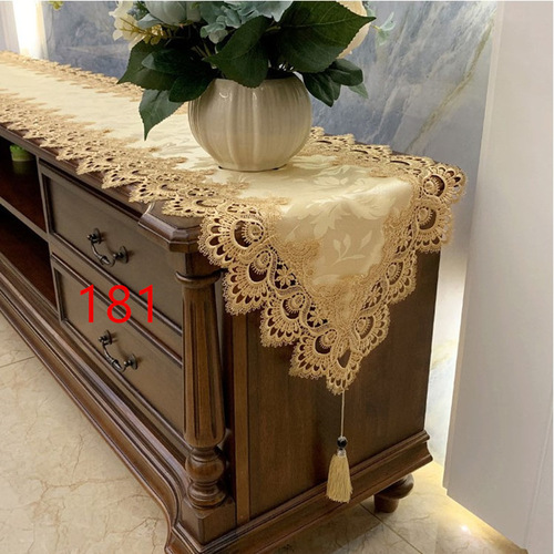 New European style dining table embroidered coffee table table flag home fabric TV counter cloth dust cover lace tablecloth bed flag