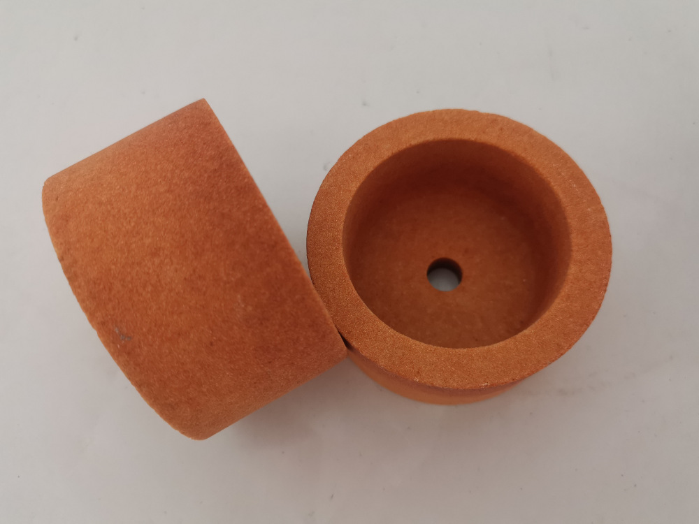 WA/38A75*40*10孔铁红色杯型砂轮 3寸杯型砂轮 海绵刀磨刀砂轮
