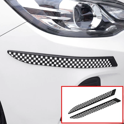 bumper anti-collision decorative strip — Qapı və bamper qoruyucu zolaqlar - 10-bumper-black-and-white-plaid-black-bottom-a-pair