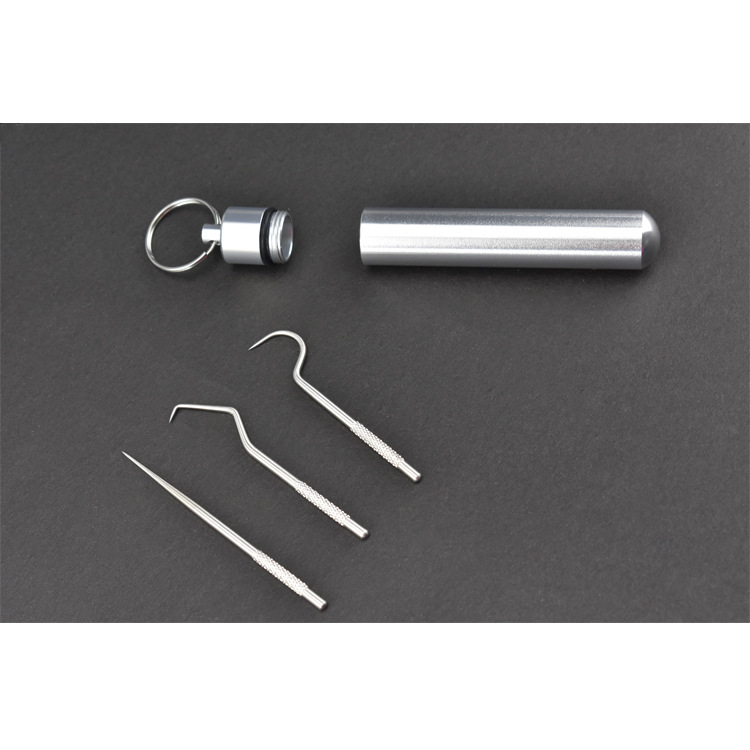 304 metal dental cleaning tools, stainless steel toothpicks, hook rods, portable oral and dental cleaning tool set pic 10