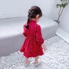 Autumn dress, small princess costume for elementary school students, western style, children's clothing, suitable for teen, long sleeve