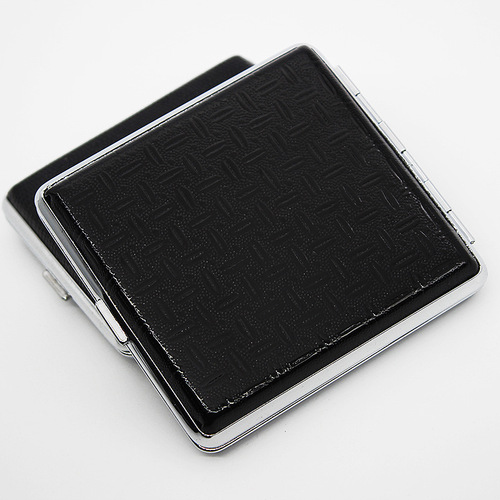 HG16 pieces 18 pieces 20 pieces PU leather cigarette cases with 20 strap buckles, pressure-resistant iron cigarette cases with gift sets