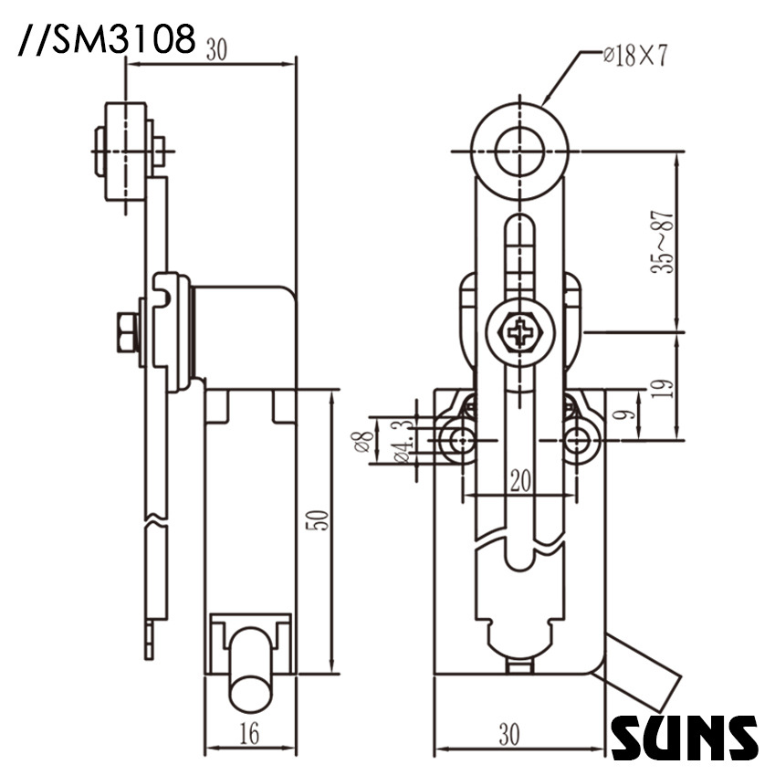 SUNSʵˮλSM3108ȫλع̻ег̿سߴͼ