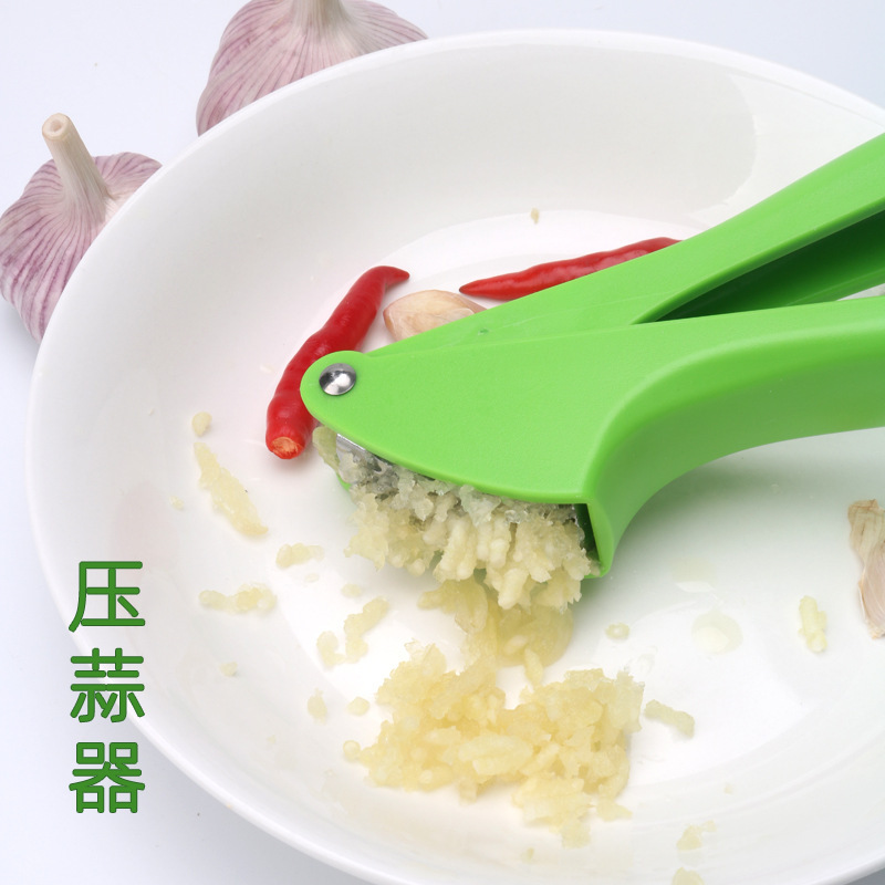 厂家直销迷你创意款手动不锈钢压蒜泥器打拉捣蒜厨房小工具