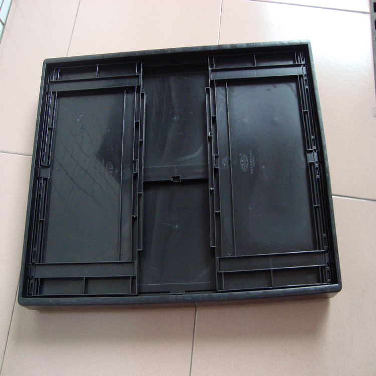 防静电折叠箱 HH3002黑色折叠周转箱 塑料对折箱 现货直销