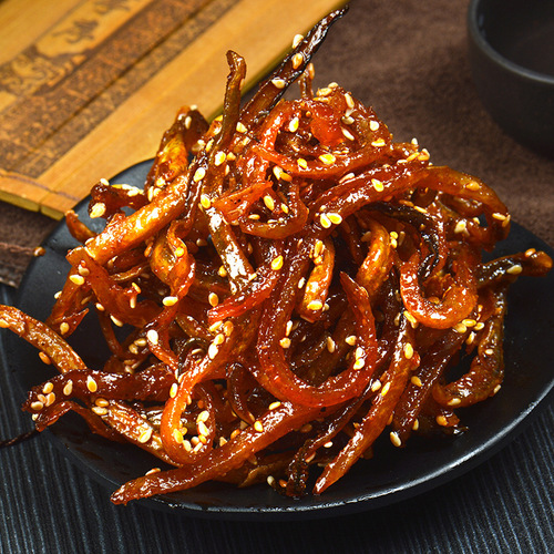 Spicy sesame honey sauce shredded eel canned casual ready-to-eat seafood office snacks wholesale dropshipping