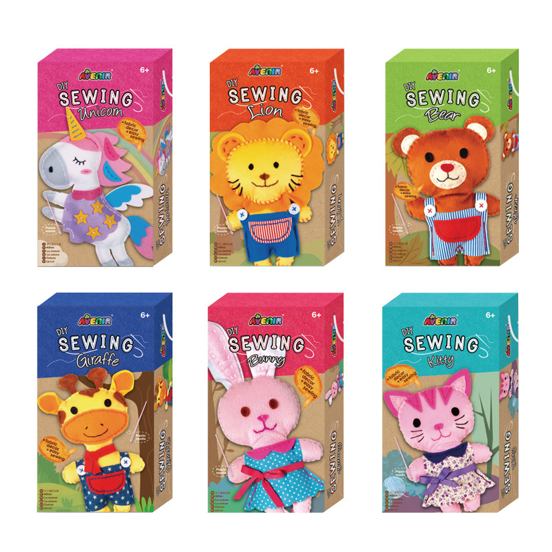 德国avenir儿童手工缝制玩偶不织布女孩益智DIY创意材料安全棉质|ms
