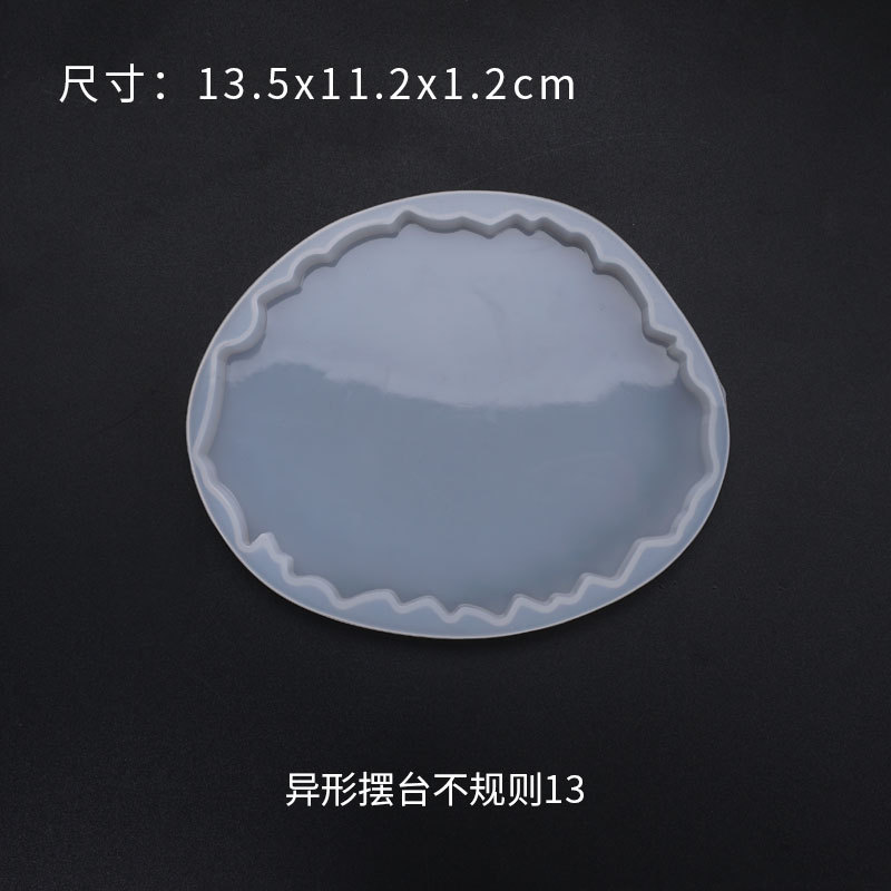 Yu Meiren DIY Crystal epoxi molde especial en forma de onda irregular posavasos decoración de la tabla molde decorativo de silicona molde