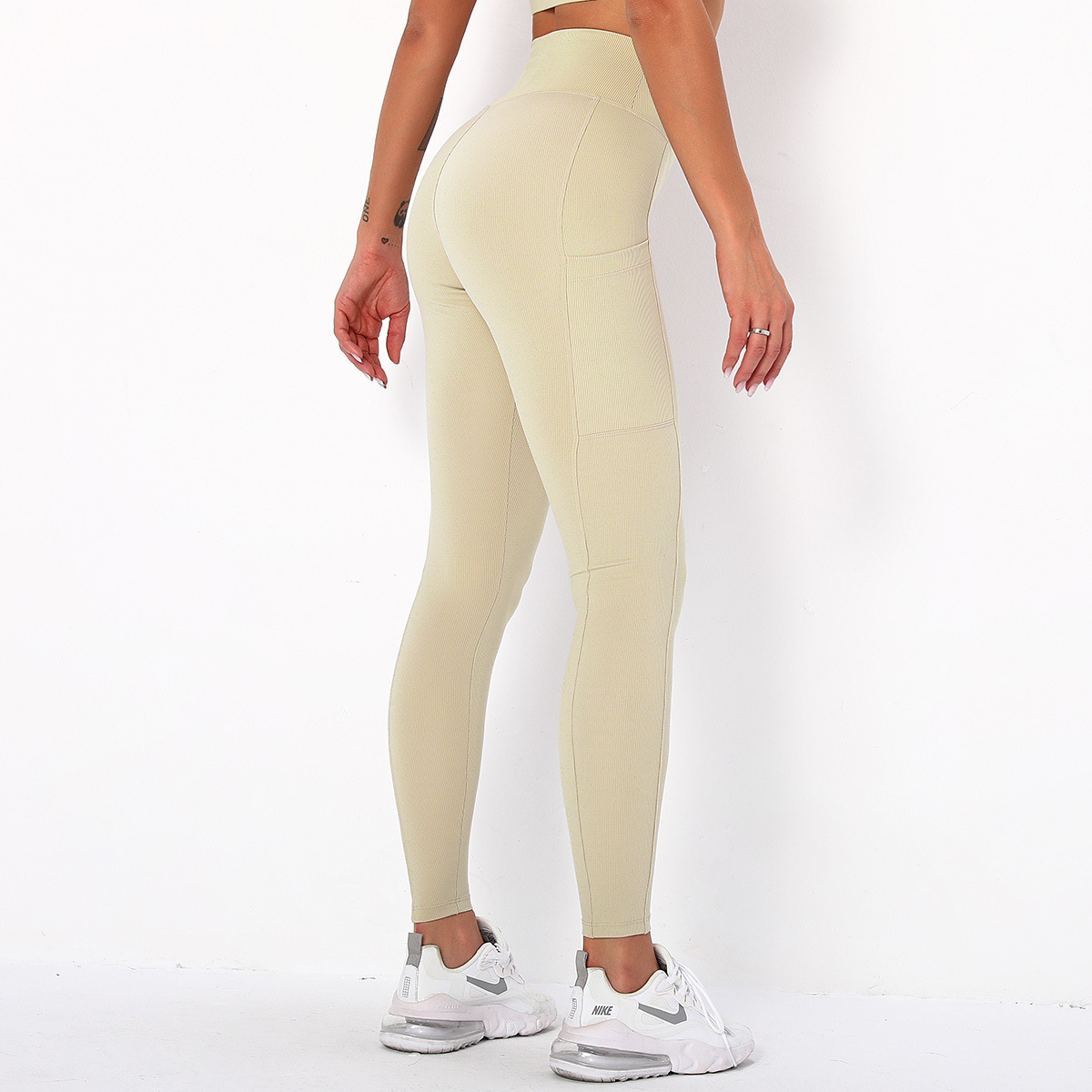 pantalones de yoga con bolsillo a rayas NSNS12752