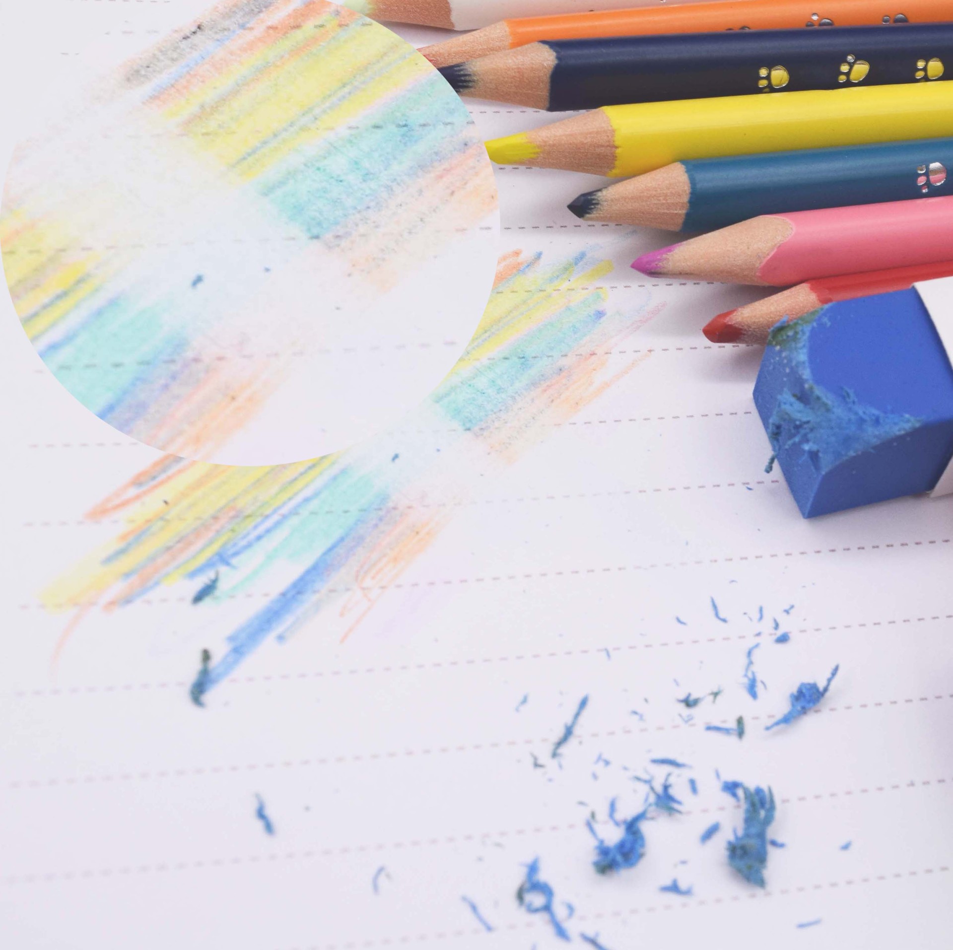 Eraser especial para plomo de color, Eraser especial para estudiantes de diseño de arte ultra limpio