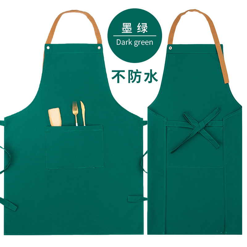 Delantal imprimible impresión del logotipo supermercado hogar cocina a prueba de aceite moda hombres y mujeres leche té restaurante mono