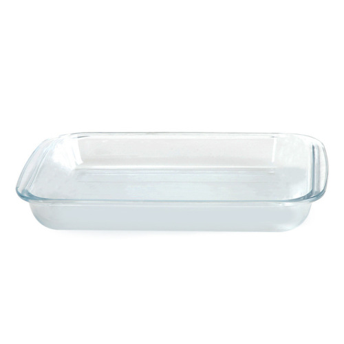 Rectangular heat-resistant glass baking pan, large-capacity steamed grilled fish plate, barbecued rice plate, microwave oven baking plate