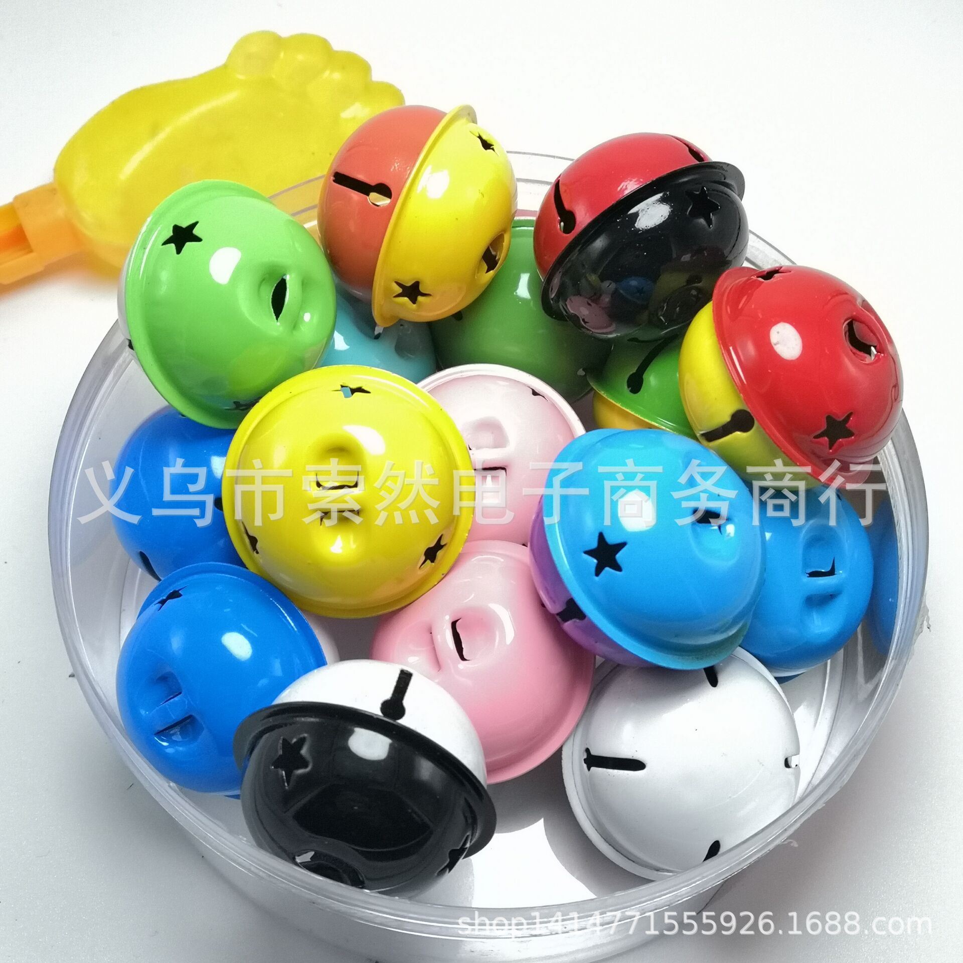 批发4CM拼色金属双色烤漆铃铛 钥匙扣挂件配饰包包配件铃铛送挂绳|ru