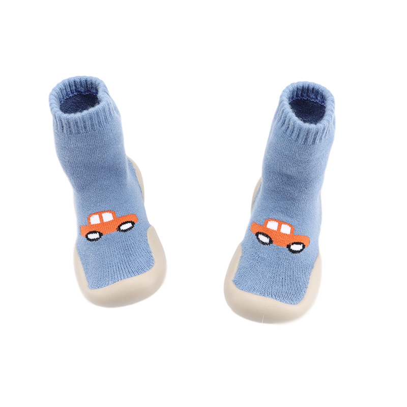 2022 Winter New Children's Terry Socks Shoes Thickened Cartoon Baby Toddler Shoes Warm Indoor Floor Socks Shoes