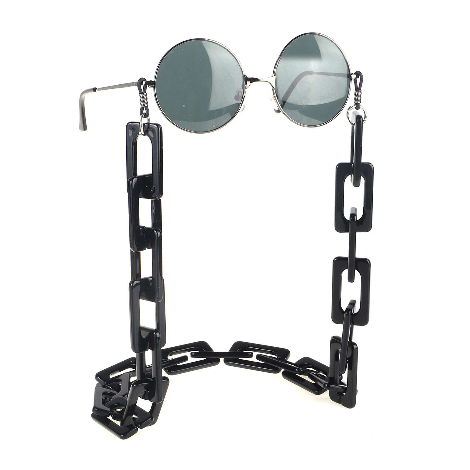 Acrylic Plastic Black Rectangular Box Glasses Rope Environmental Protection Glasses Chain Wholesale Nihaojewelry display picture 1