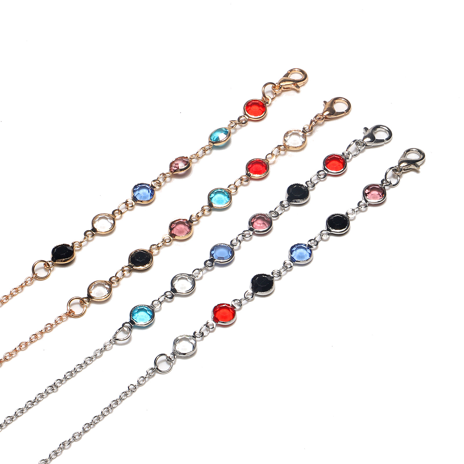 Gold, Silver Color Colorful Glasses Chain