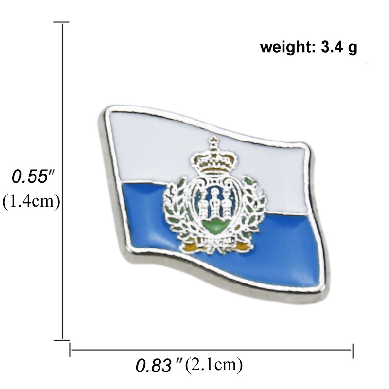 6g Weight Brooches Classification Daily, Street Occasion Alloy Material National Flag Pattern Unisex Gender Asymmetrical, Enamel Design Casual, Simple Style Style Casual Simple Style Pin National Flag Alloy Asymmetrical Enamel Unisex Brooches 5