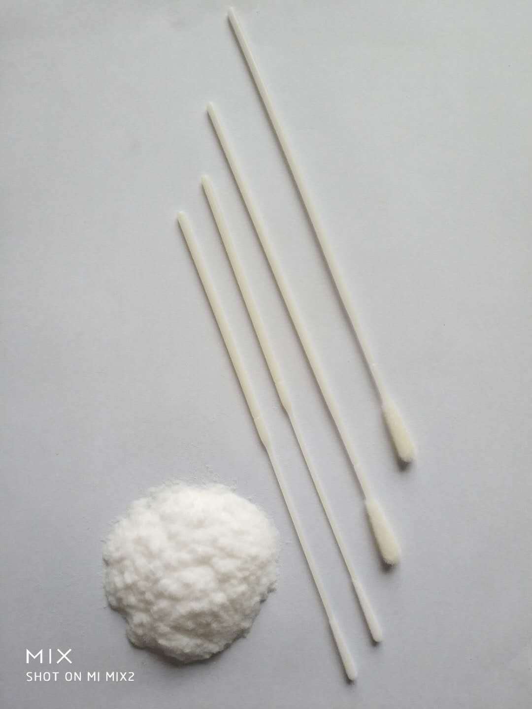 厂家供应植绒绒毛粉 尼龙本白专供检测拭子 鼻咽喉拭子环保无荧光