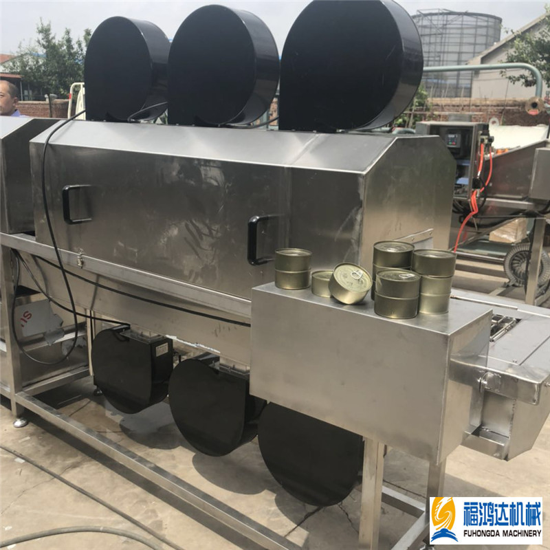 新款牛肉罐头马口铁罐清洗机厂家 五香带鱼罐头清洗风干线