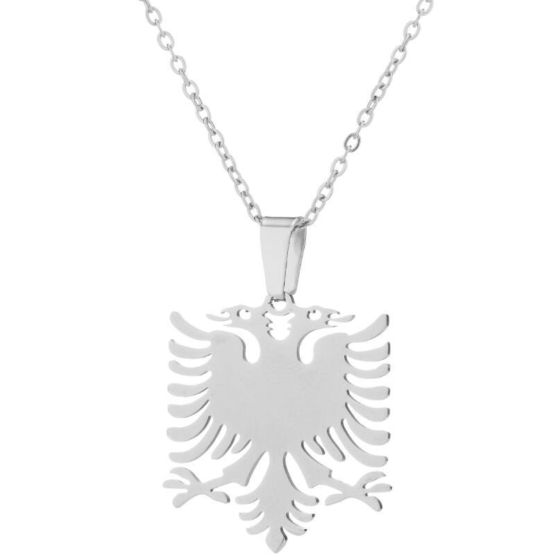 Cross-border new accessories stainless steel Albanian Eagle necklace ladies fashion clavicle chain spot wholesale