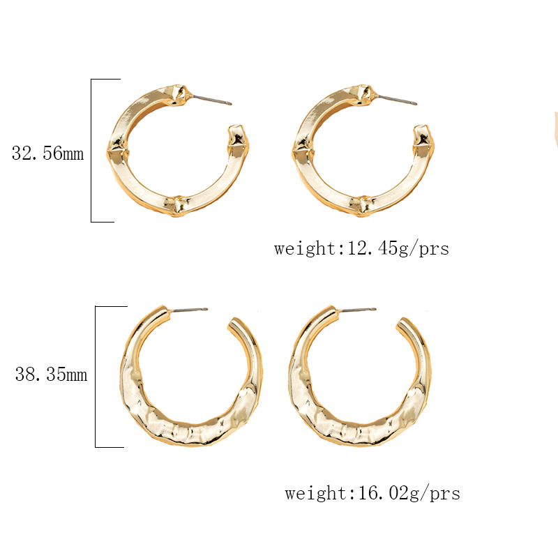 Alloy C-shaped Earrings display picture 1