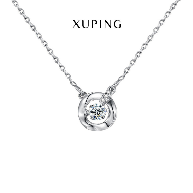 Xuping jewelry beating heart necklace fe...