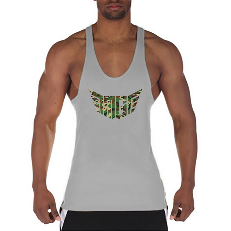 MG Summer Men's Bodybuilding Sports Muscle Vest Gym Equipment Running Training Sleeveless I-Back T-Shirt MG Summer Men's Bodybuilding Sports Muscle Vest Gym Equipment Running Training Sleeveless I-Back T-Shirt