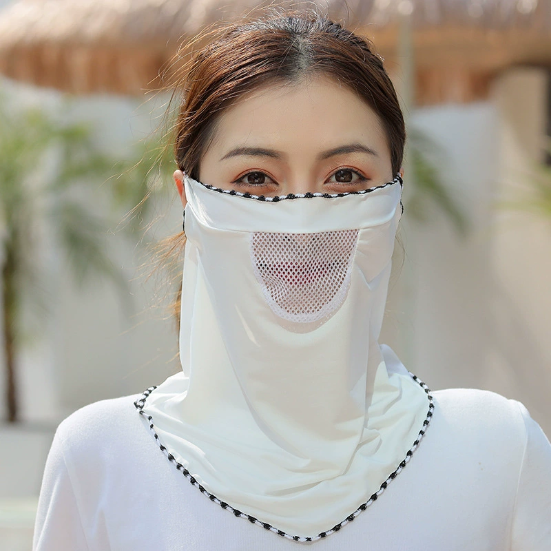 Triangular summer medical mask, thin scarf, veil, sun protection, with neck protection