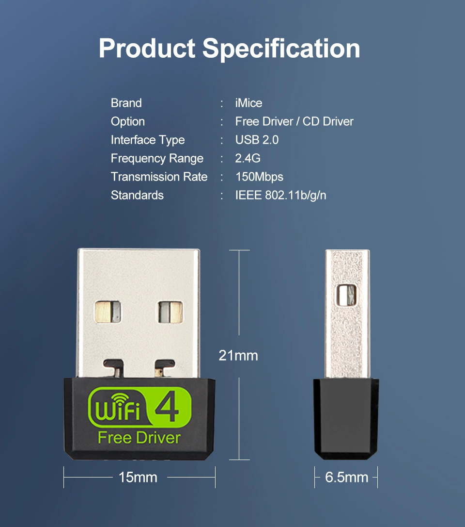 USB беспроводная сетевая карта для компьютера, WiFi приёмник USB, сетевая карта без драйверов, 2.4G/5G WiFi приёмник
