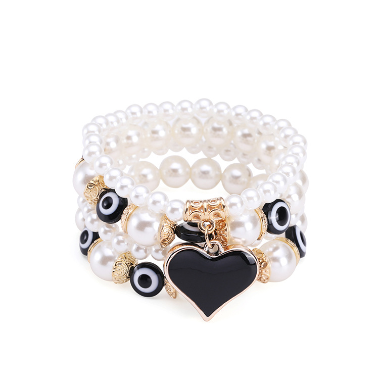 Bohemian Beaded Simple Multilayer Pearl Love Bracelet display picture 12