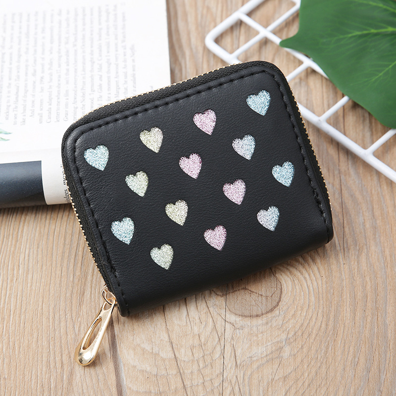 Korean Hollow Glitter Heart Coin Purse display picture 23