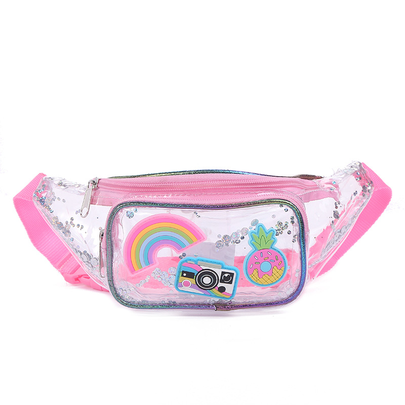 Unicornio unicorn color lentejuelas cintura bolsa otoño invierno nuevos dibujos animados un hombro crossbody bolsa chica estudiante bordado detail image 3