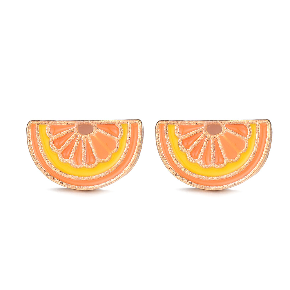 Wholesale Alloy Fruit Orange Lemon Earrings display picture 3