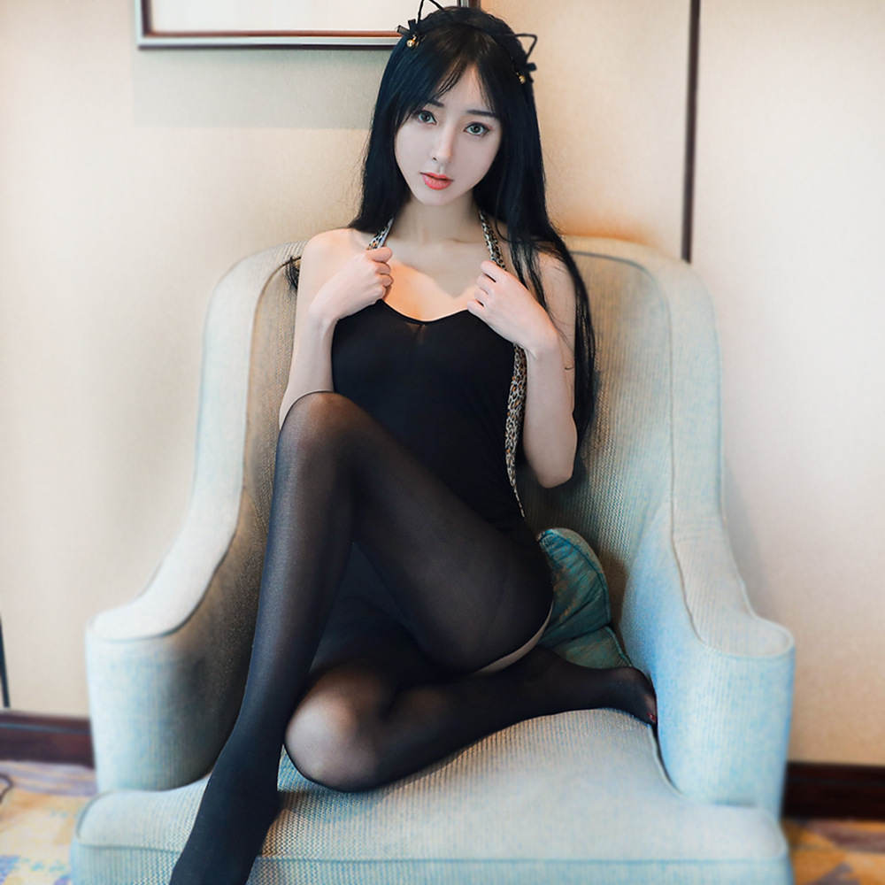 性感情趣丝袜连体衣豹纹花边w341|ru