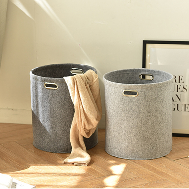 new pattern felt Home Furnishing Storage bucket Dirty clothes Storage bucket children Toys Finishing barrel support customized logo