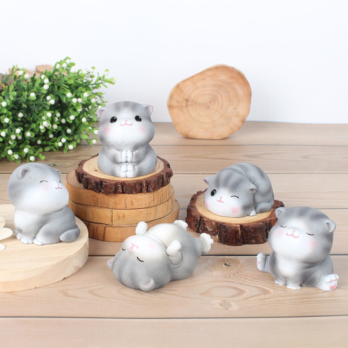 Cute Meow Nika Personalized Cute Cat Ornament Girly Heart Cake Decoration Creative Home Ornament Car Ornament